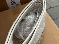 Ca. 55x set van 2 manden katoen diameter 26 en 40 cm crate & cargo - afbeelding 2 van  6