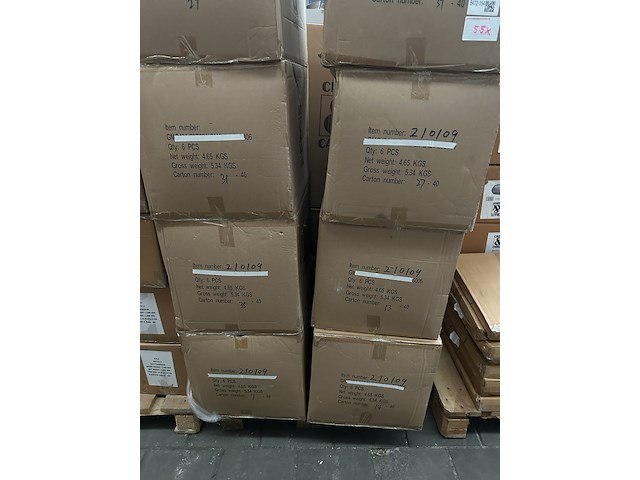 Ca. 55x set van 2 manden katoen diameter 26 en 40 cm crate & cargo - afbeelding 5 van  6