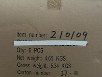 Ca. 55x set van 2 manden katoen diameter 26 en 40 cm crate & cargo - afbeelding 6 van  6