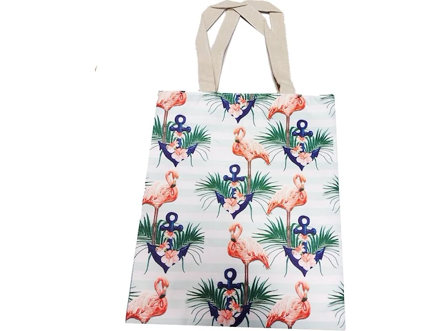 Ca. 55x zomer strandtas, diverse kleuren, 33 x 37 cm - afbeelding 3 van  4