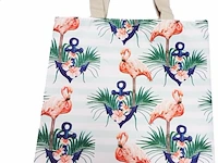 Ca. 55x zomer strandtas, diverse kleuren, 33 x 37 cm - afbeelding 3 van  4