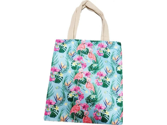 Ca. 55x zomer strandtas, diverse kleuren, 33 x 37 cm - afbeelding 4 van  4