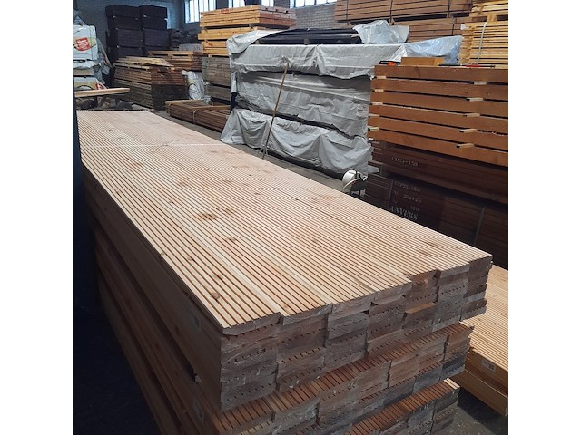 Ca. 56x douglas vlonderplank geschaafd, 2,7 x 14,3 x 400 cm - afbeelding 1 van  7