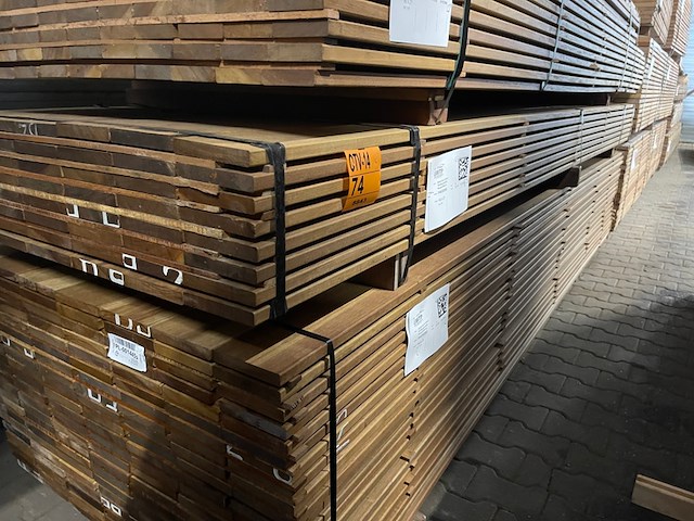 Ca. 56x guyana ipé planken geschaafd, 21x140mm, lengte 370cm - afbeelding 4 van  4
