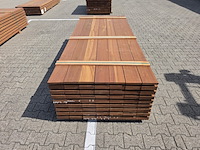 Ca. 56x guyana ipé planken geschaafd, 21x145mm, lengte 245cm - afbeelding 1 van  3