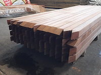 Ca. 56x hardhouten paal, 6,8 x 6,8 x 250 cm - afbeelding 5 van  5