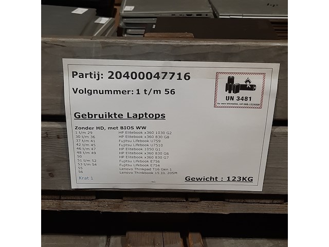 Ca. 56x laptop, o.a. hp, o.a. elitebook x360 830 g8 - afbeelding 8 van  16