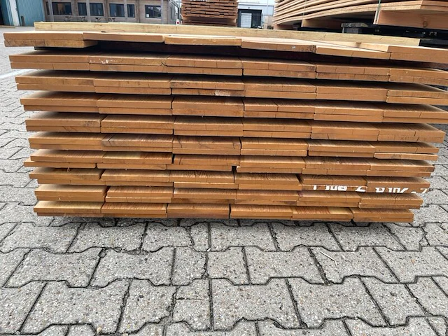 Ca. 56x pakoeli planken geschaafd, 16x190mm, lengte 400cm - afbeelding 3 van  3