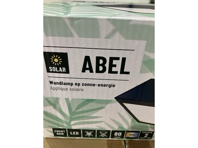 Ca. 56x solar wandlamp op zonne-energie, abel, ip44, zwart/geel - afbeelding 4 van  4