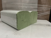 Ca. 57600x handdoekjes z-vouw 100% cellulose groen 2 laags 23 x 25 cm - afbeelding 3 van  3