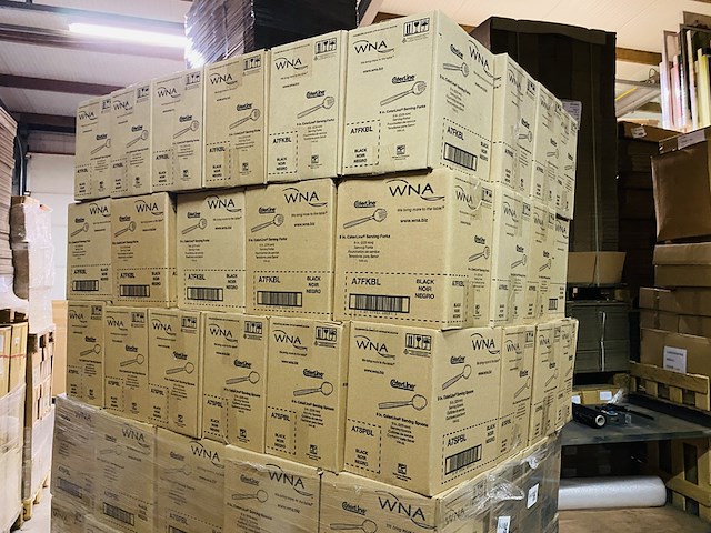 Ca. 5760x luxe grote serveervorken en lepels, zwart - afbeelding 1 van  3