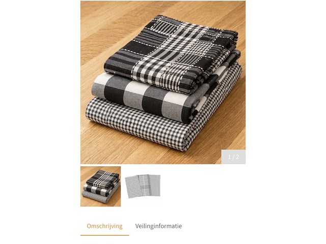 Ca. 576x professionele horeca theedoek, zwart - afbeelding 1 van  1