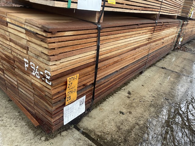Ca. 58x guyana teak beschoeiingsplanken, 20x150mm, lengte 350cm - afbeelding 4 van  4