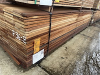 Ca. 58x guyana teak beschoeiingsplanken, 20x150mm, lengte 350cm - afbeelding 4 van  4