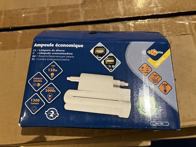 Ca. 600x spaarlampen, profile, wit - afbeelding 1 van  3