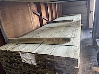 Ca. 600x vuren panlatten geschaafd/geïmpregneerd, 21x36mm, lengte 390cm - afbeelding 1 van  3