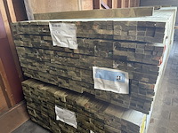 Ca. 600x vuren panlatten geschaafd/geïmpregneerd, 21x36mm, lengte 390cm - afbeelding 3 van  3