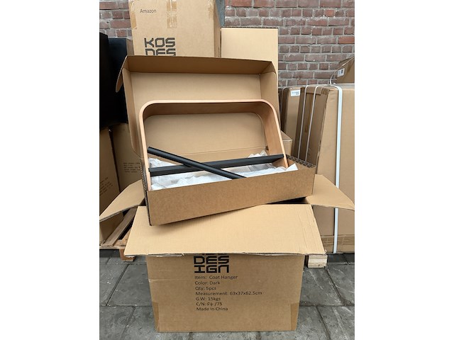 Ca. 60x design kledingrek, kapstok ca. 60x35x11 kos design, dark - afbeelding 1 van  6