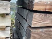Ca. 60x douglas balken fijnbezaagd, 100x100mm, lengte 300cm - afbeelding 3 van  3