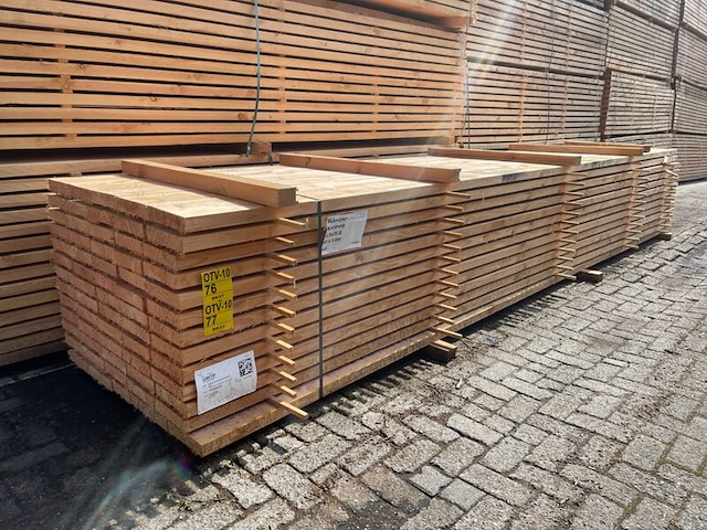 Ca. 60x douglas balken fijnbezaagd, 43x200mm, lengte 500cm - afbeelding 4 van  4