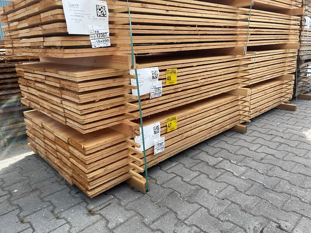 Ca. 60x douglas planken fijnbezaagd, 18x200mm, lengte 300cm - afbeelding 4 van  4