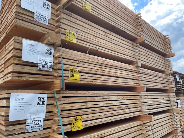Ca. 60x douglas planken fijnbezaagd, 18x200mm, lengte 300cm - afbeelding 4 van  4