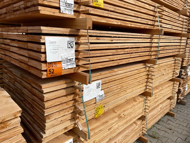 Ca. 60x douglas planken fijnbezaagd, 18x200mm, lengte 300cm - afbeelding 4 van  4