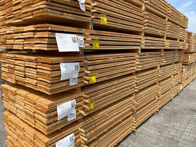 Ca. 60x douglas planken fijnbezaagd, 18x200mm, lengte 500cm - afbeelding 4 van  4