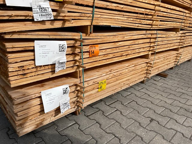 Ca. 60x douglas planken fijnbezaagd, 18x200mm, lengte 500cm - afbeelding 4 van  4
