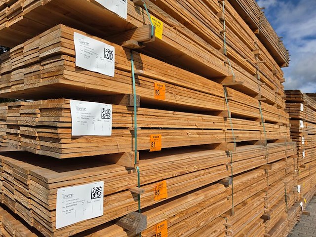 Ca. 60x douglas planken fijnbezaagd, 18x200mm, lengte 500cm - afbeelding 4 van  4