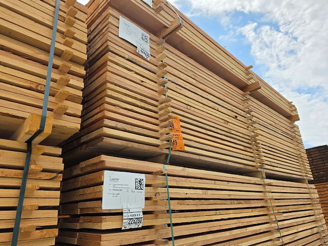 Ca. 60x douglas planken fijnbezaagd, 22x200mm, lengte 300cm - afbeelding 4 van  4