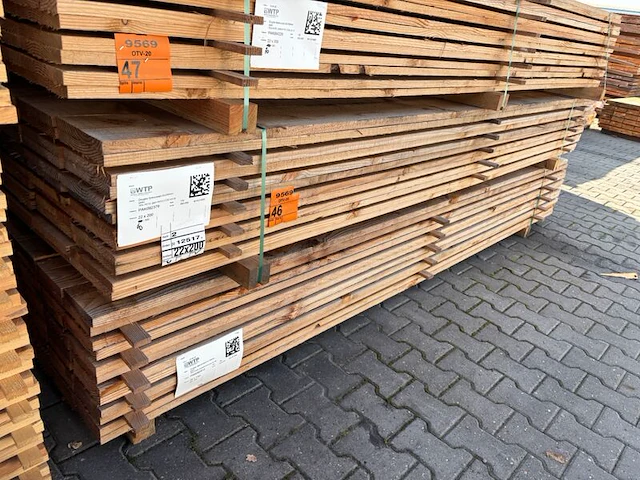 Ca. 60x douglas planken fijnbezaagd, 22x200mm, lengte 300cm - afbeelding 4 van  4