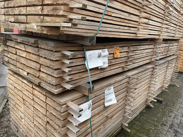Ca. 60x douglas planken fijnbezaagd, 22x200mm, lengte 400cm - afbeelding 4 van  4