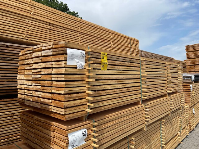 Ca. 60x douglas planken fijnbezaagd, 22x200mm, lengte 400cm - afbeelding 4 van  4