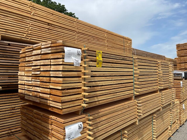 Ca. 60x douglas planken fijnbezaagd, 22x200mm, lengte 400cm - afbeelding 4 van  4