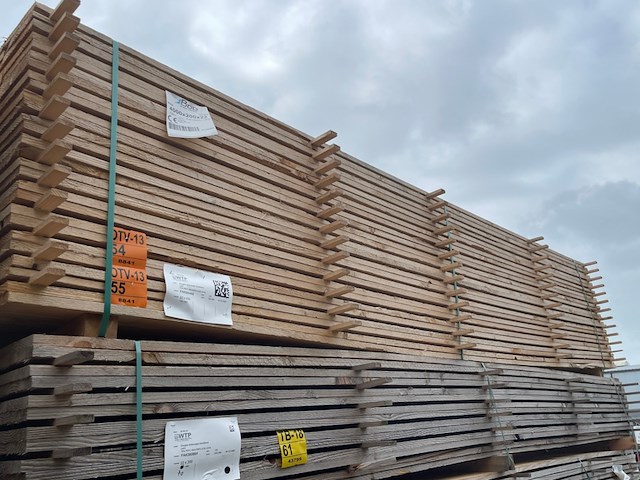 Ca. 60x douglas planken fijnbezaagd, 22x200mm, lengte 400cm - afbeelding 4 van  4