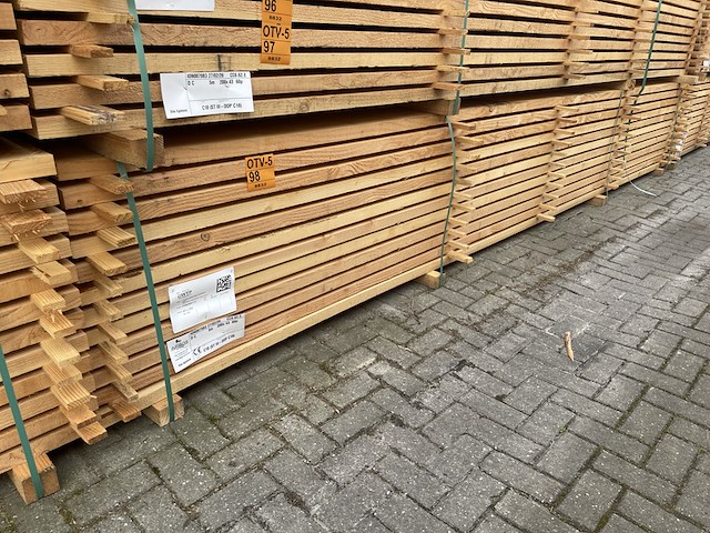 Ca. 60x douglas planken fijnbezaagd, 43x200cm, lengte 500cm - afbeelding 4 van  4