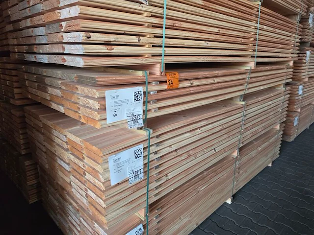Ca. 60x douglas wisselsponning/halfhoutsrabat, 18x190mm, lengte 300cm - afbeelding 4 van  4