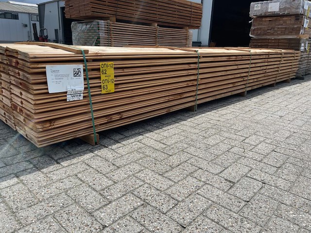 Ca. 60x douglas wisselsponning/halfhoutsrabat, 18x190mm, lengte 500cm - afbeelding 4 van  4