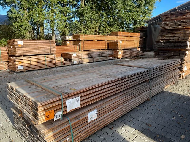 Ca. 60x douglas wisselsponning/halfhoutsrabat, 18x190mm, lengte 500cm - afbeelding 3 van  3