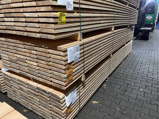 Ca. 60x douglas zweeds rabat, 21x190mm, lengte 400cm - afbeelding 4 van  4