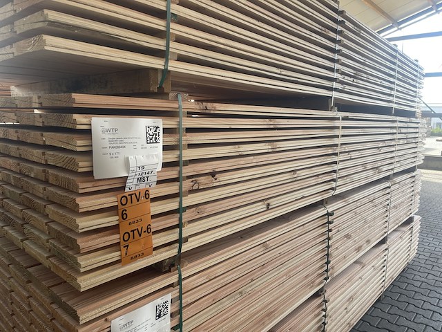 Ca. 60x douglas zweeds rabat, 21x190mm, lengte 400cm - afbeelding 4 van  4