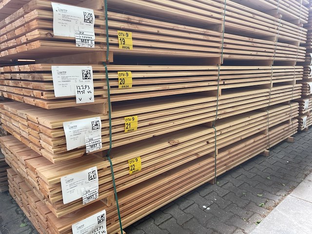 Ca. 60x douglas zweeds rabat, 21x190mm, lengte 400cm - afbeelding 4 van  4