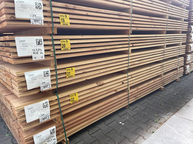 Ca. 60x douglas zweeds rabat, 21x190mm, lengte 400cm - afbeelding 4 van  4