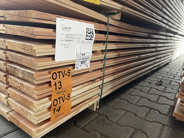 Ca. 60x douglas zweeds rabat, 21x190mm, lengte 500cm - afbeelding 4 van  4