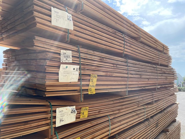 Ca. 60x douglas zweeds rabat, 26x160mm, lengte 400cm - afbeelding 4 van  4
