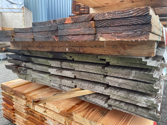 Ca. 60x douglas zweeds rabat, 26x190mm, lengte 400cm - afbeelding 3 van  3