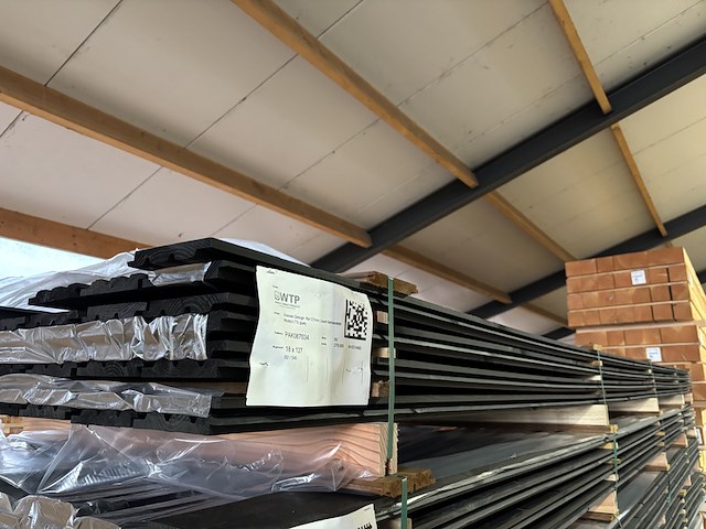 Ca. 60x grenen design profiel zwart gecoat, 18x142mm, lengte 540cm - afbeelding 2 van  4