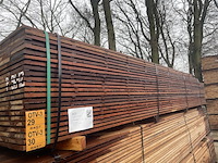 Ca. 60x guyana teak beschoeiingsplanken, 20x200mm, lengte 450cm - afbeelding 4 van  4