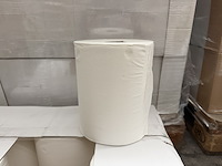 Ca. 60x handdoekrol hpg motion 100% cellulose wit 2 laags 24 cm breed 150 meter, wit - afbeelding 2 van  6